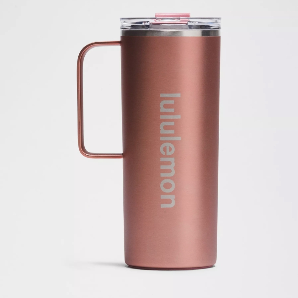 Lululemon Insulated Mug 20oz pink pastel spiced chai * flaw